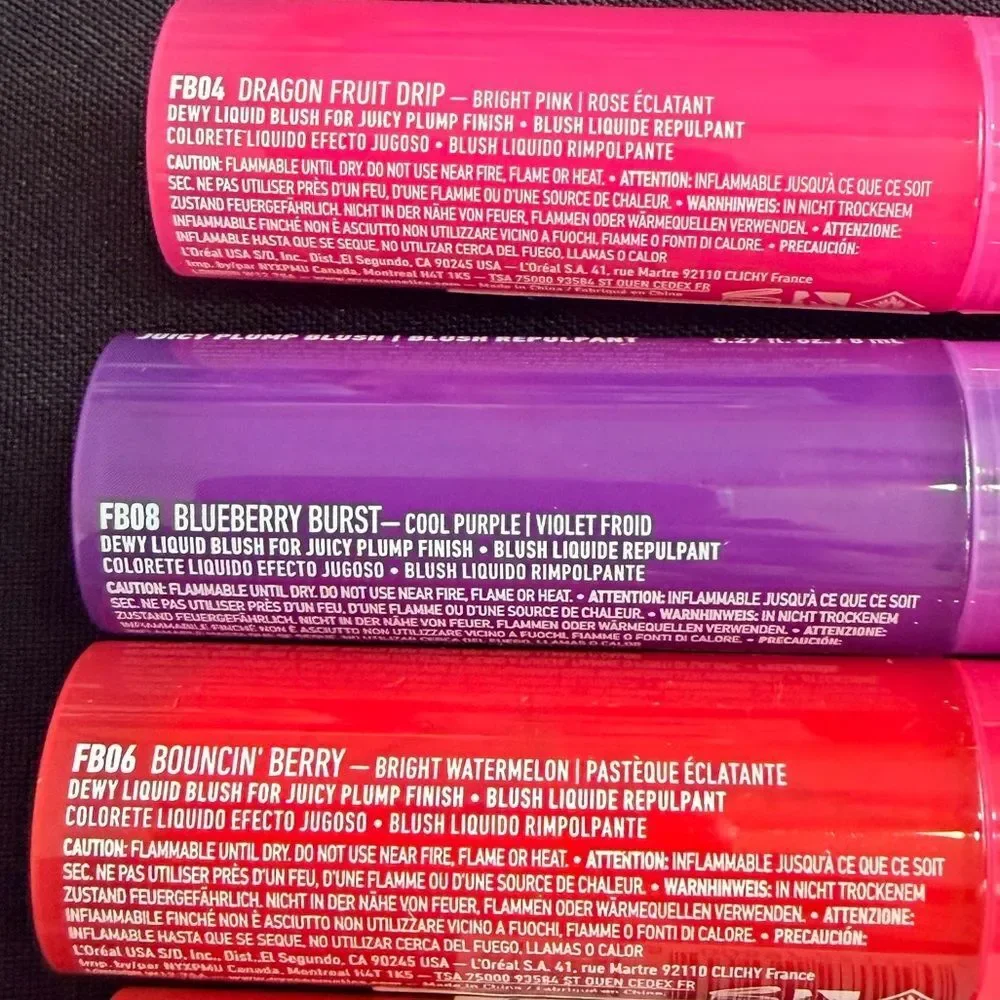 🦋 NYX GUAVA GUSH - PINKY CORAL Fat Cheeks Juicy Dewy Liquid Blush New FullSz